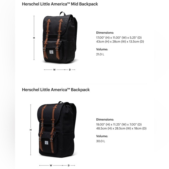 Herschel Tortoiseshell Strap Black Canvas All American Backpack Bag - Picture 11 of 12